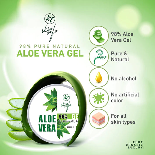 Skin Cafe Pure & Natural Aloe Vera gel 98% (240ml)
