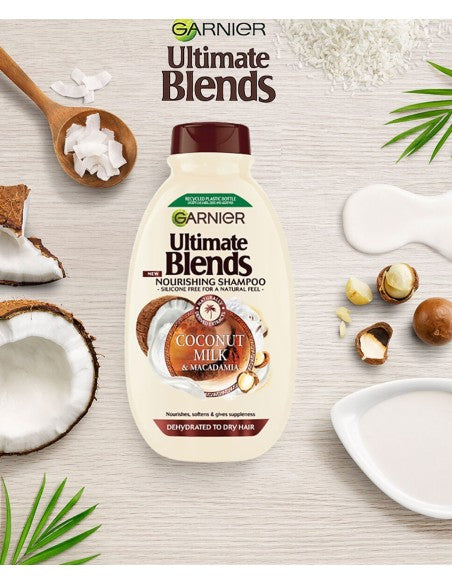 Garnier Ultimate Blends Coconut Milk & Macadamia Nourishing Shampoo (400ml)
