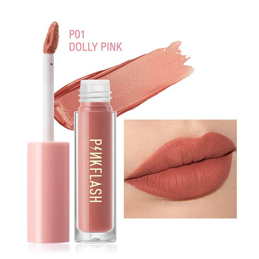 PINKFLASH Melting Matte Waterproof Lipcream - P01 Dolly Pink