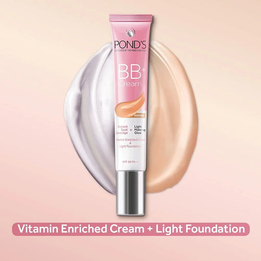 Pond's BB+ Cream Instant Spot Coverage + Light Make-up Glow Natural (18gm)