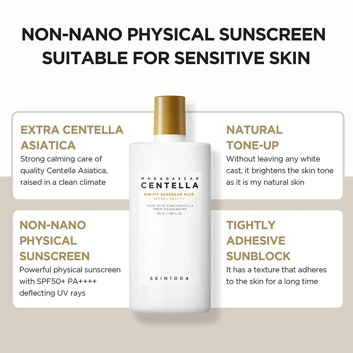 SKIN1004 Madagascar Centella Air Fit Suncream SPF50+ PA++++ (50ml)