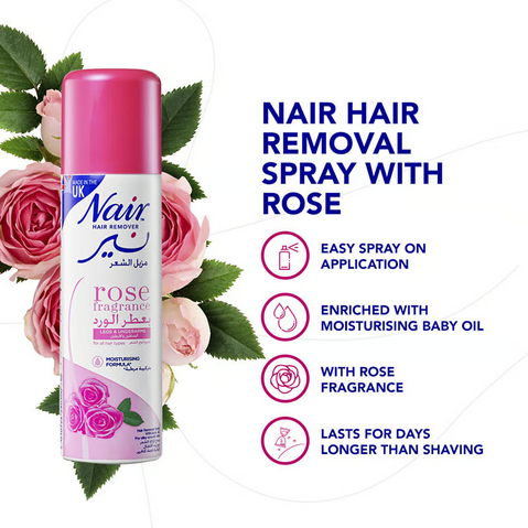 Nair Hair Removal Spray - Rose (200ml)