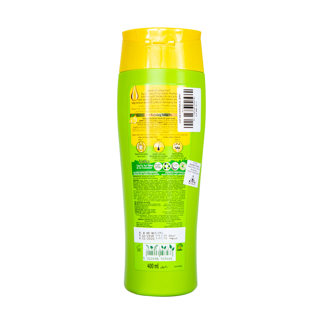 Vatika Naturals Lemon & Yoghurt Dandruff Guard Shampoo (400ml)