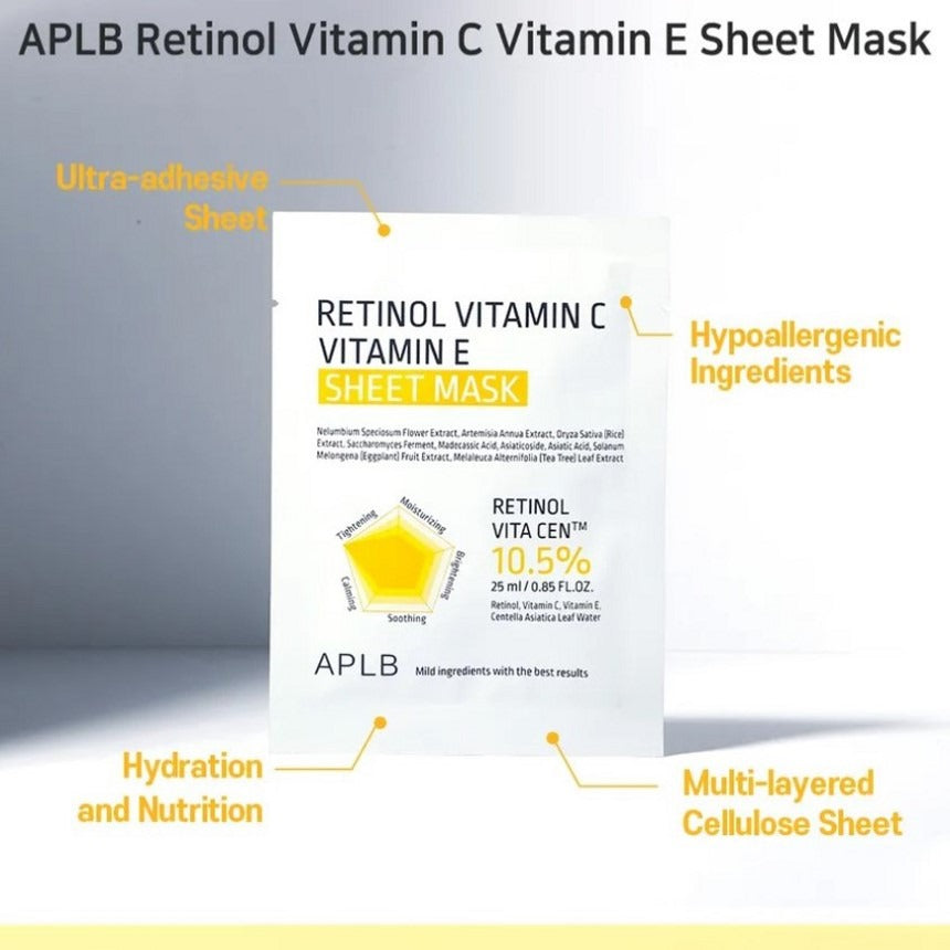 APLB - Retinol Vitamin C Vitamin E Sheet Mask