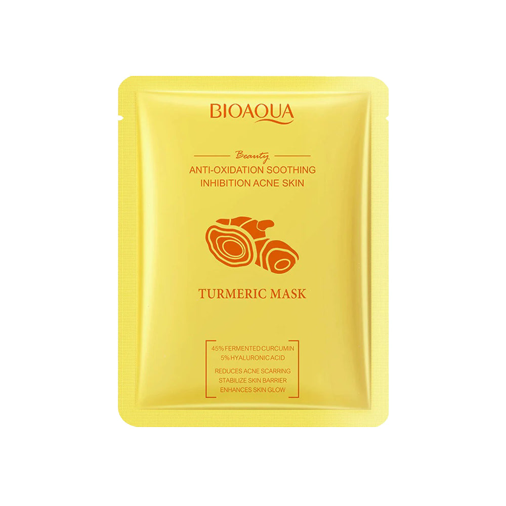 Bioaqua Turmeric Antioxidation Soothing Acne Facial Sheet Mask
