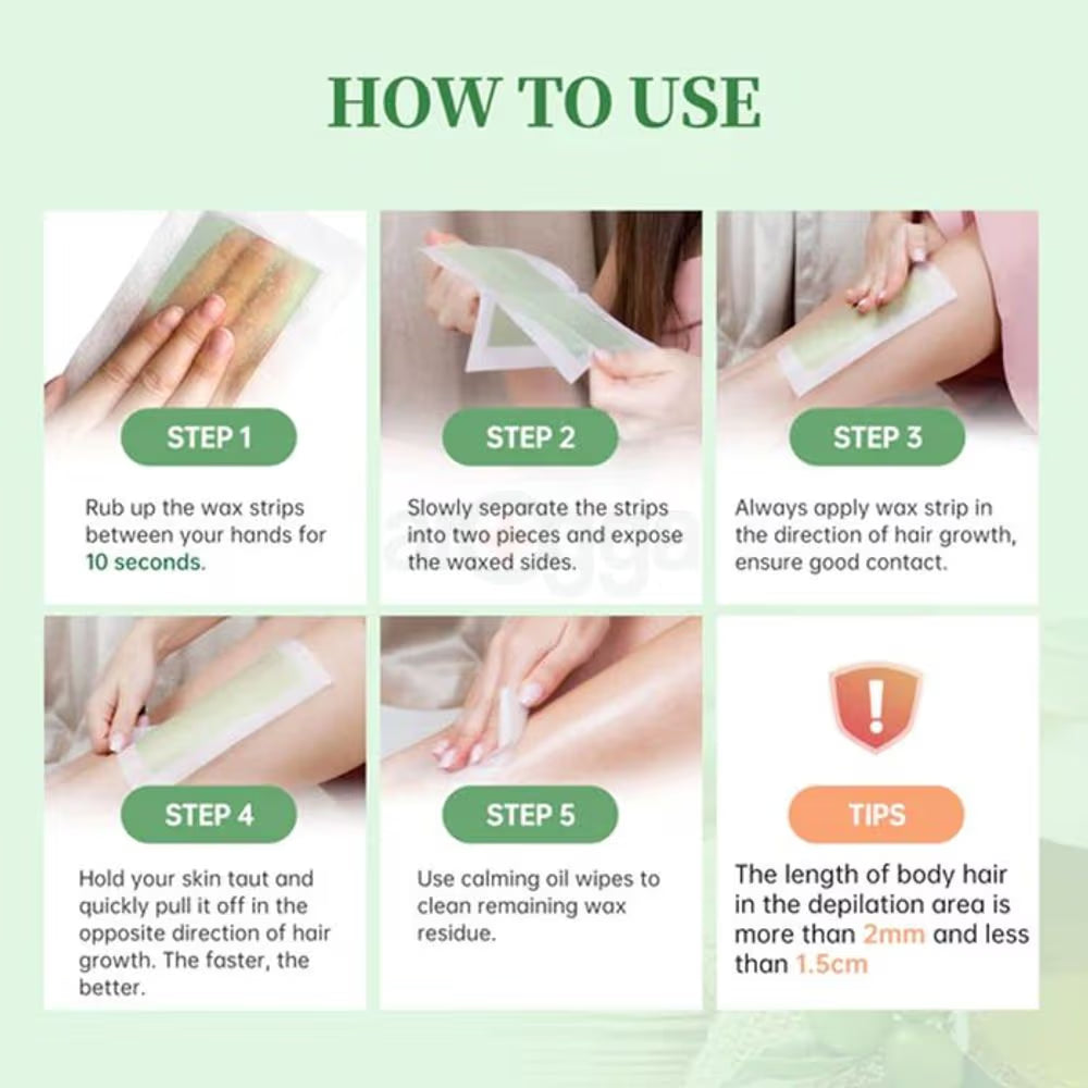 Beauty Formulas Vitamin E 40 pcs Wax Strips Hair Remover For Leg & Body