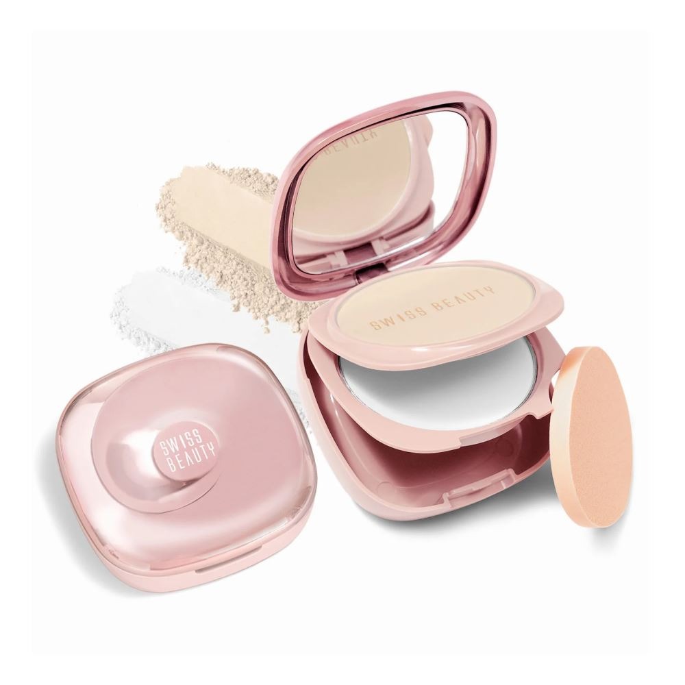 Swiss Beauty Matte & Set Duo Compact - 02 Beige & Translucent (20gm)