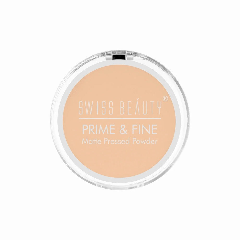 Swiss Beauty Prime & Fine Matte Pressed Powder - 02 (Very Natural)