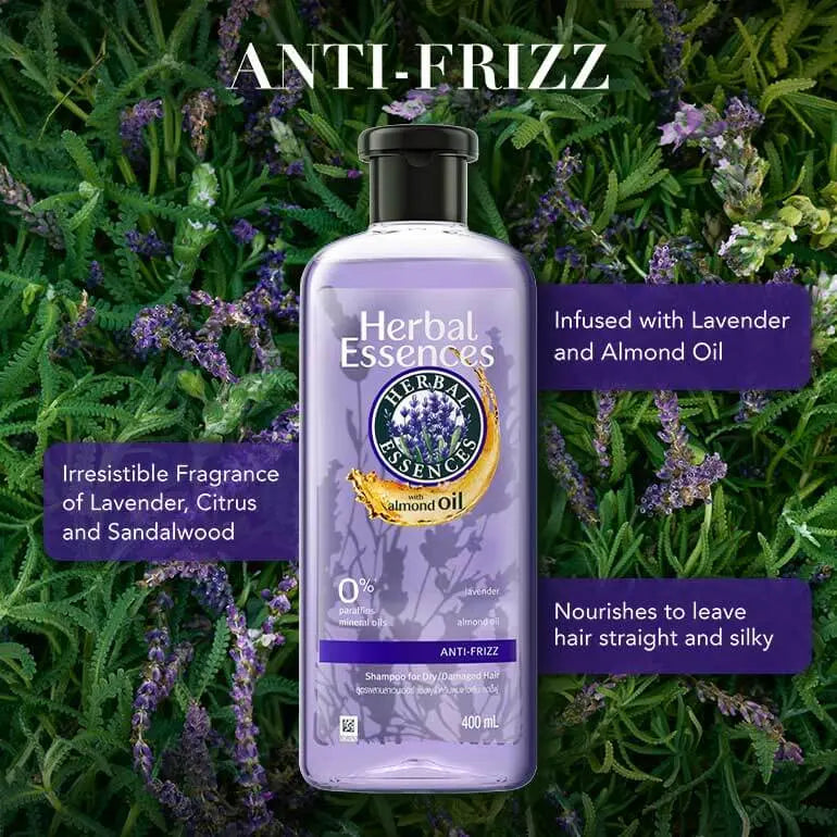 Herbal Essences Lavender & Almond Oil Anti-Frizz Shampoo (400ml)