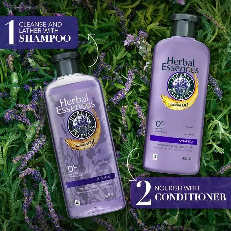 Herbal Essences Lavender & Almond Oil Anti-Frizz Shampoo (400ml)