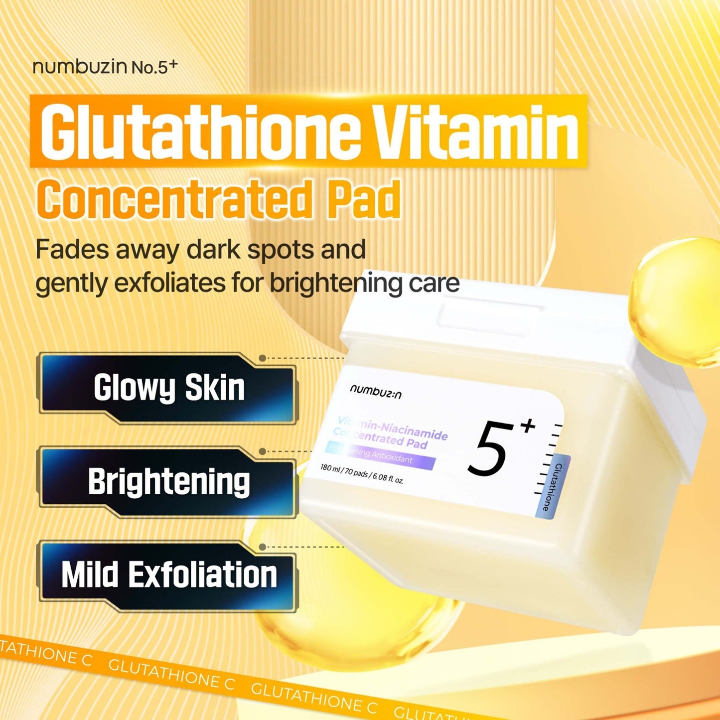 Numbuzin No. 5 Vitamin Niacinamide Concentrated Pad - 70 Pads