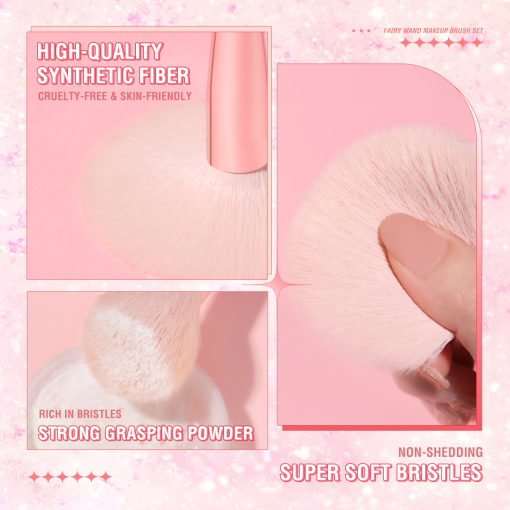 #7 PINKFLASH Flame Shape Blush Brush