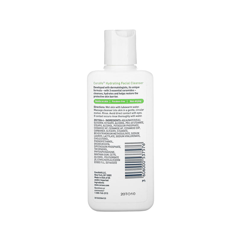 Cerave Hydrating Facial Cleanser For Normal To Dry Skin (87ml)