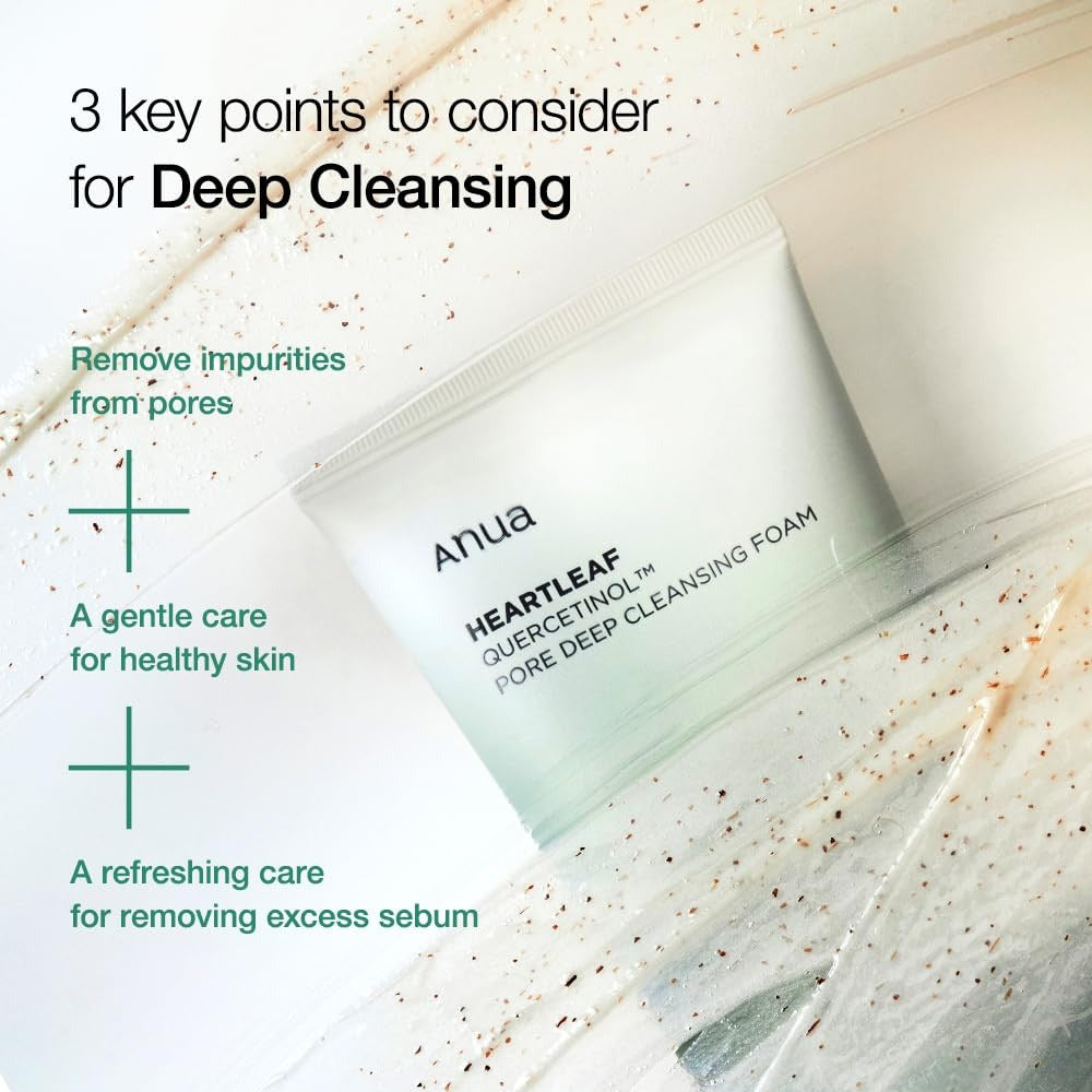 Anua Heartleaf Quercetinol Pore Deep Cleansing Foam (150ml)