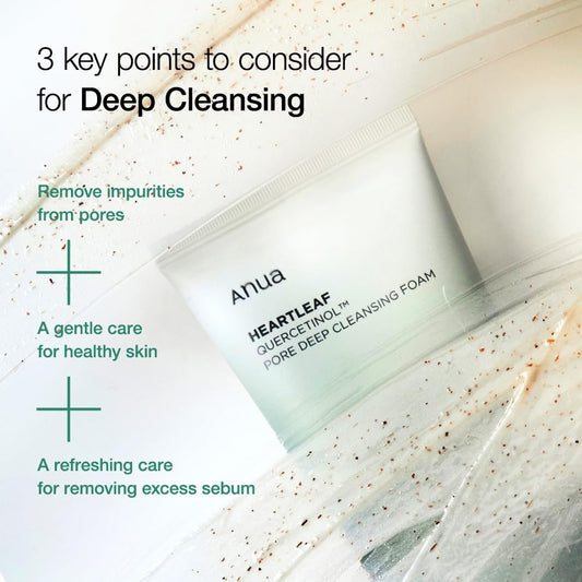 Anua Heartleaf Quercetinol Pore Deep Cleansing Foam (150ml)