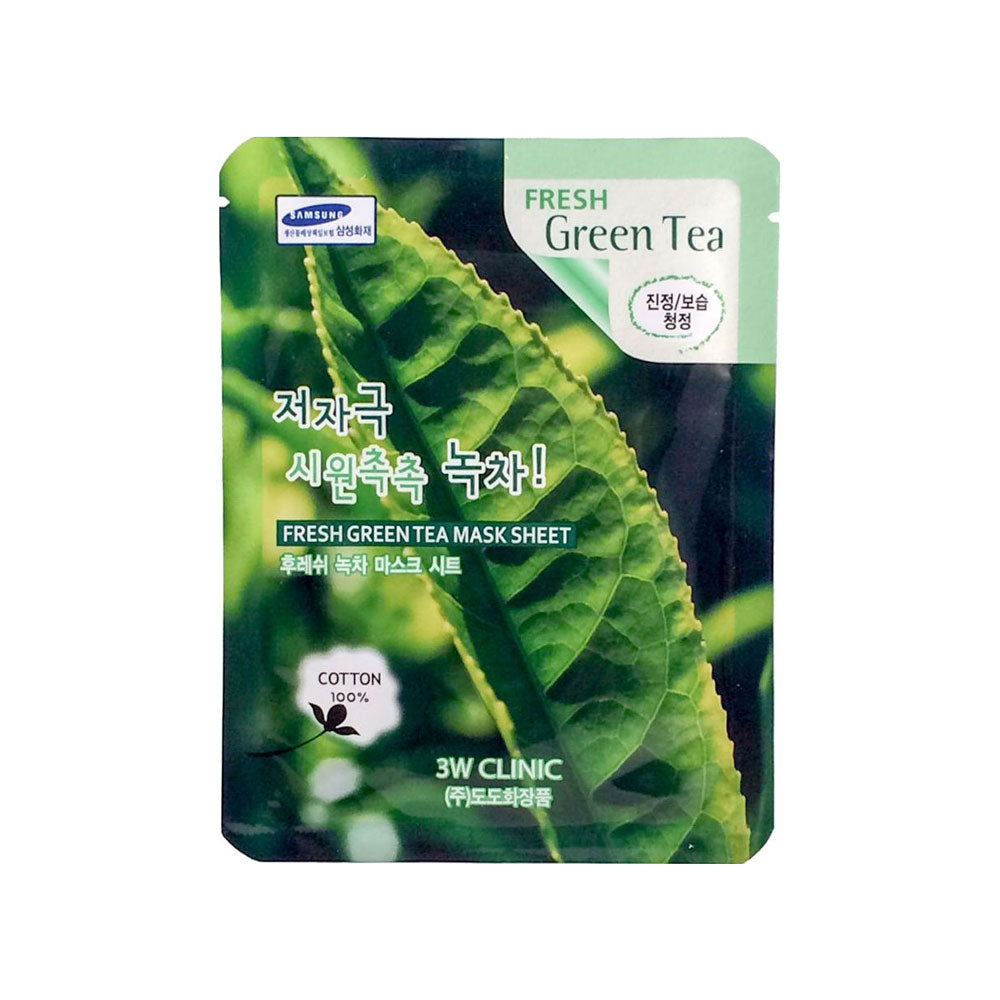 3w green tea sheet mask