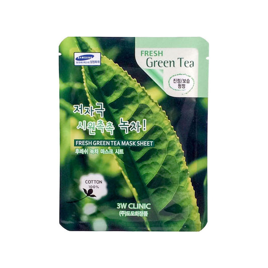 3w green tea sheet mask