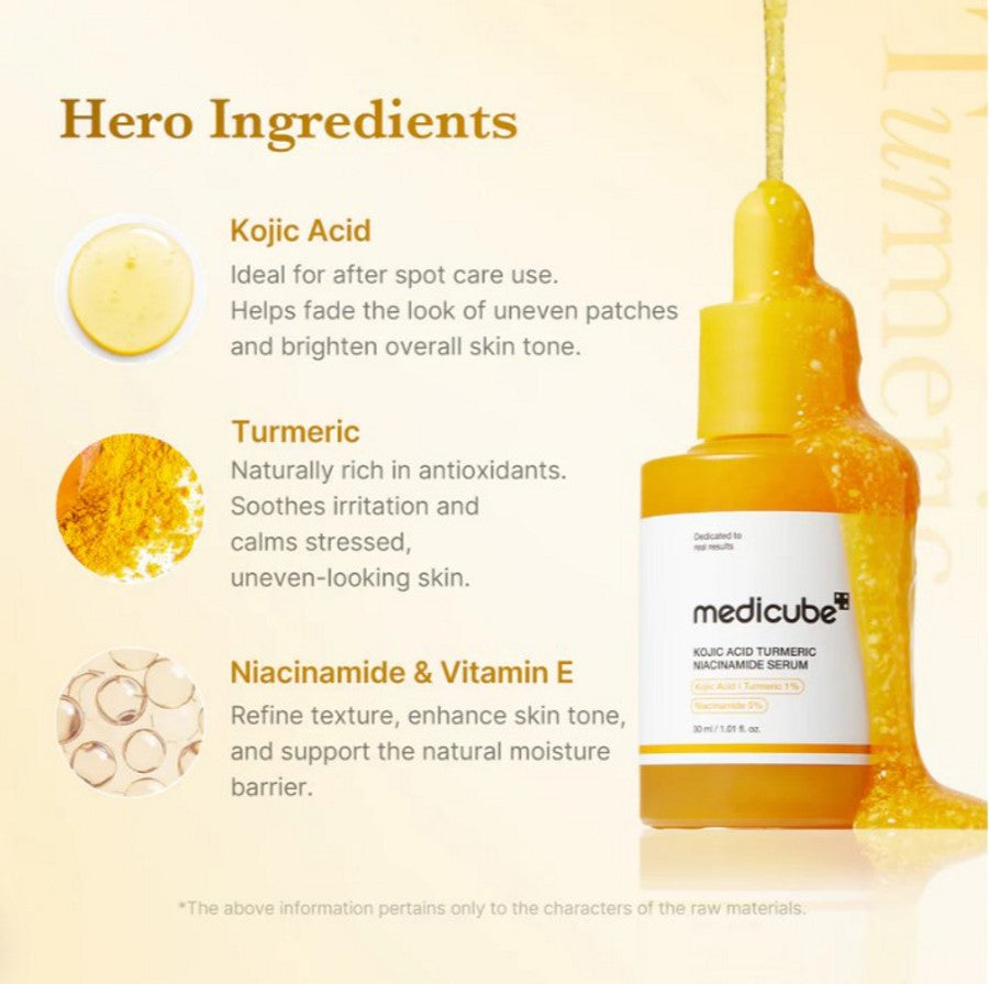 MEDICUBE Kojic Acid Turmeric Niacinamide Serum 30ml