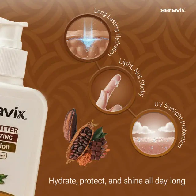 Seravix Cocoa Butter Moisturizing Body Lotion With Spf 30 PA+++ 240ml