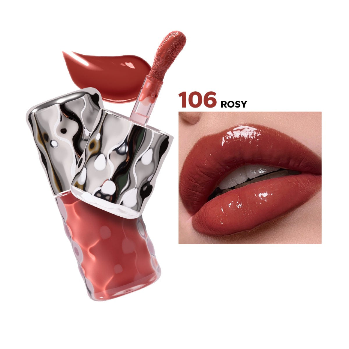 Beauty Glazed Volume Plumping Lip Gloss - 106 ROSY