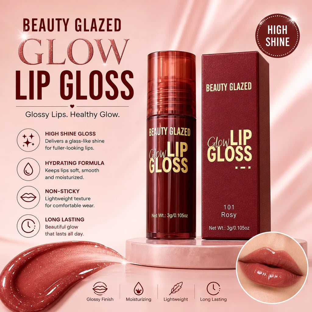 Beauty Glazed Glow Lip Gloss - 101 Rosy