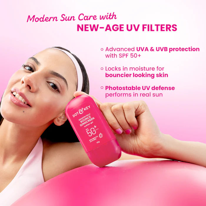 Dragon Fruit Bounce Gel Sunscreen SPF 50+ PA++++, With New-Age UV Filters