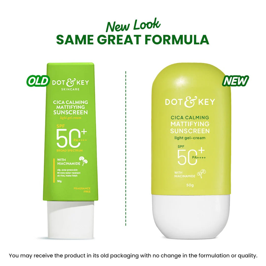 Dot & Key CICA Calming Mattifying Sunscreen SPF 50 PA++++  (80gm)