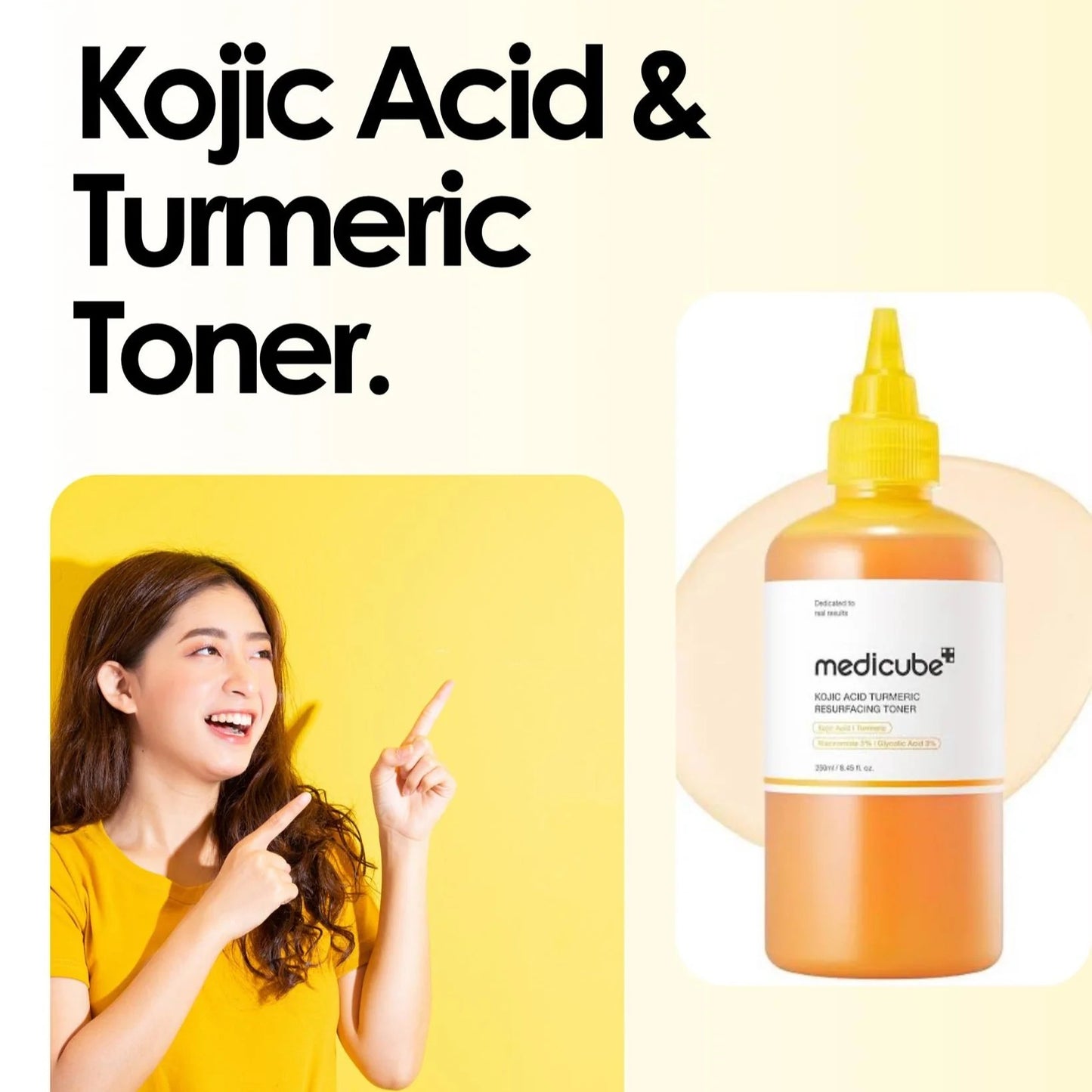 Medicube Kojic Acid Turmeric Resurfacing Toner (250ml)