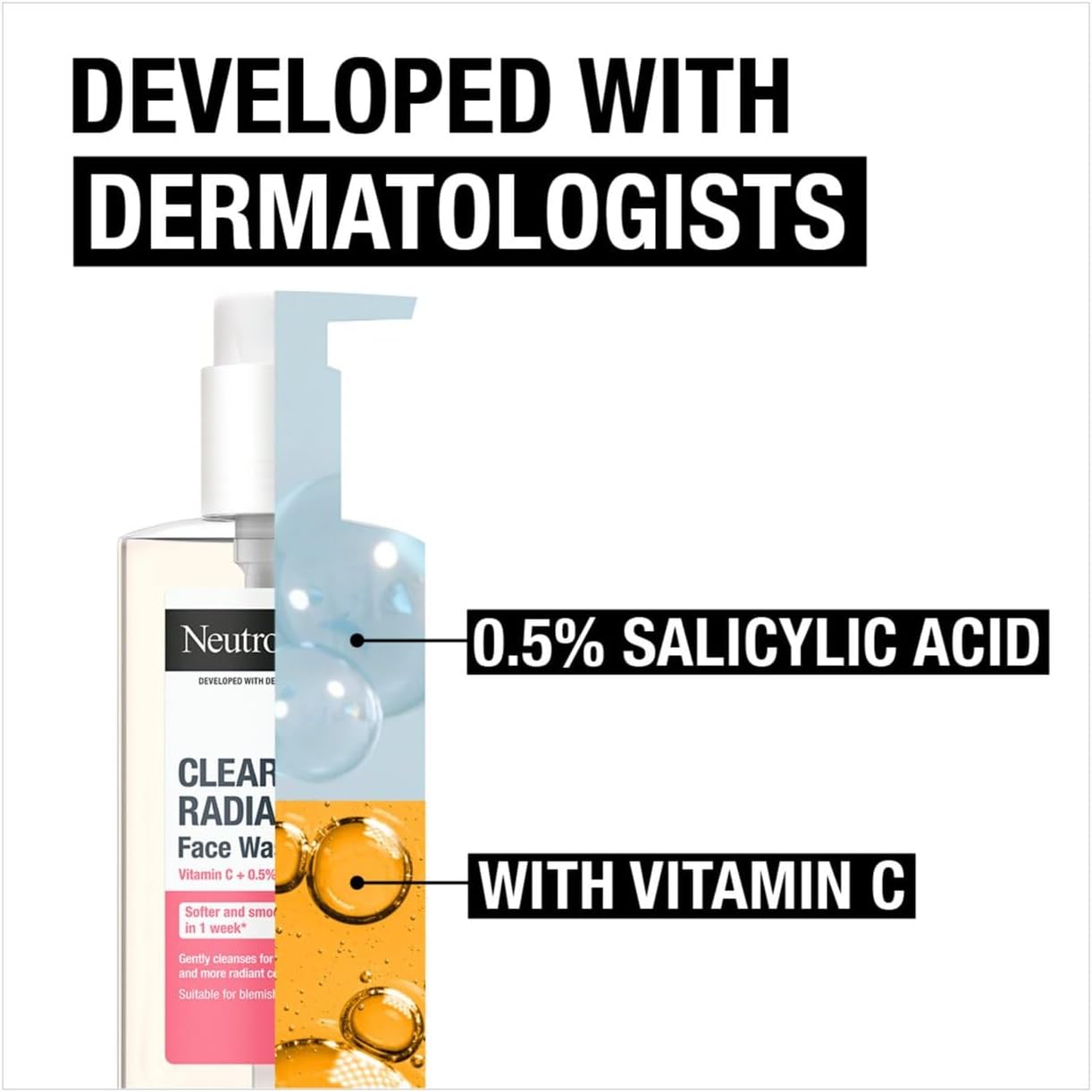 Neutrogena Clear And Radiant Face Wash With Vitamin C (200ml)