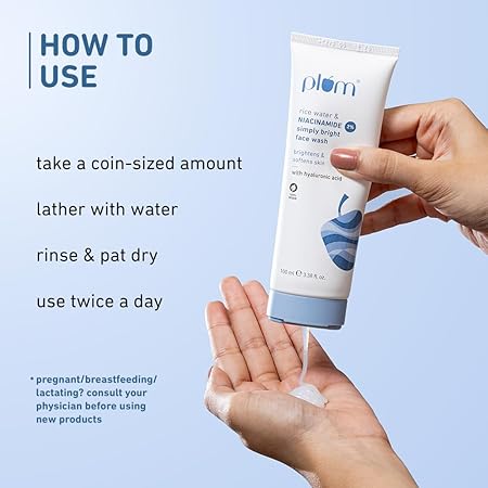 Plum 2% Niacinamide & Rice Water Simply Bright Face Wash (100ml)