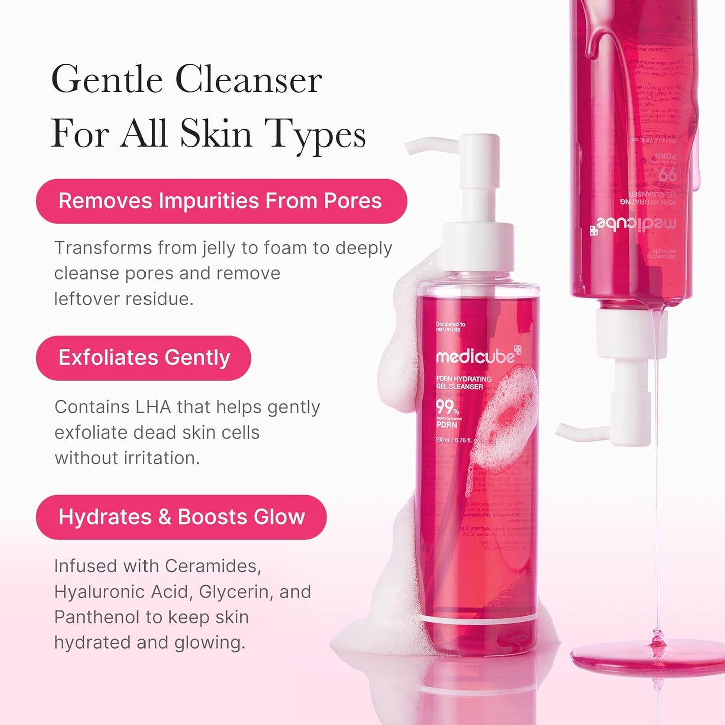 medicube PDRN Hydrating Gel Cleanser 200ml