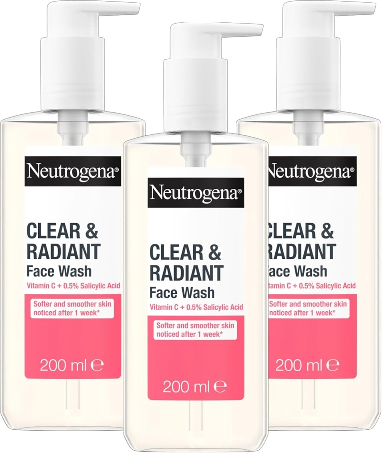 Neutrogena Clear And Radiant Face Wash With Vitamin C (200ml)