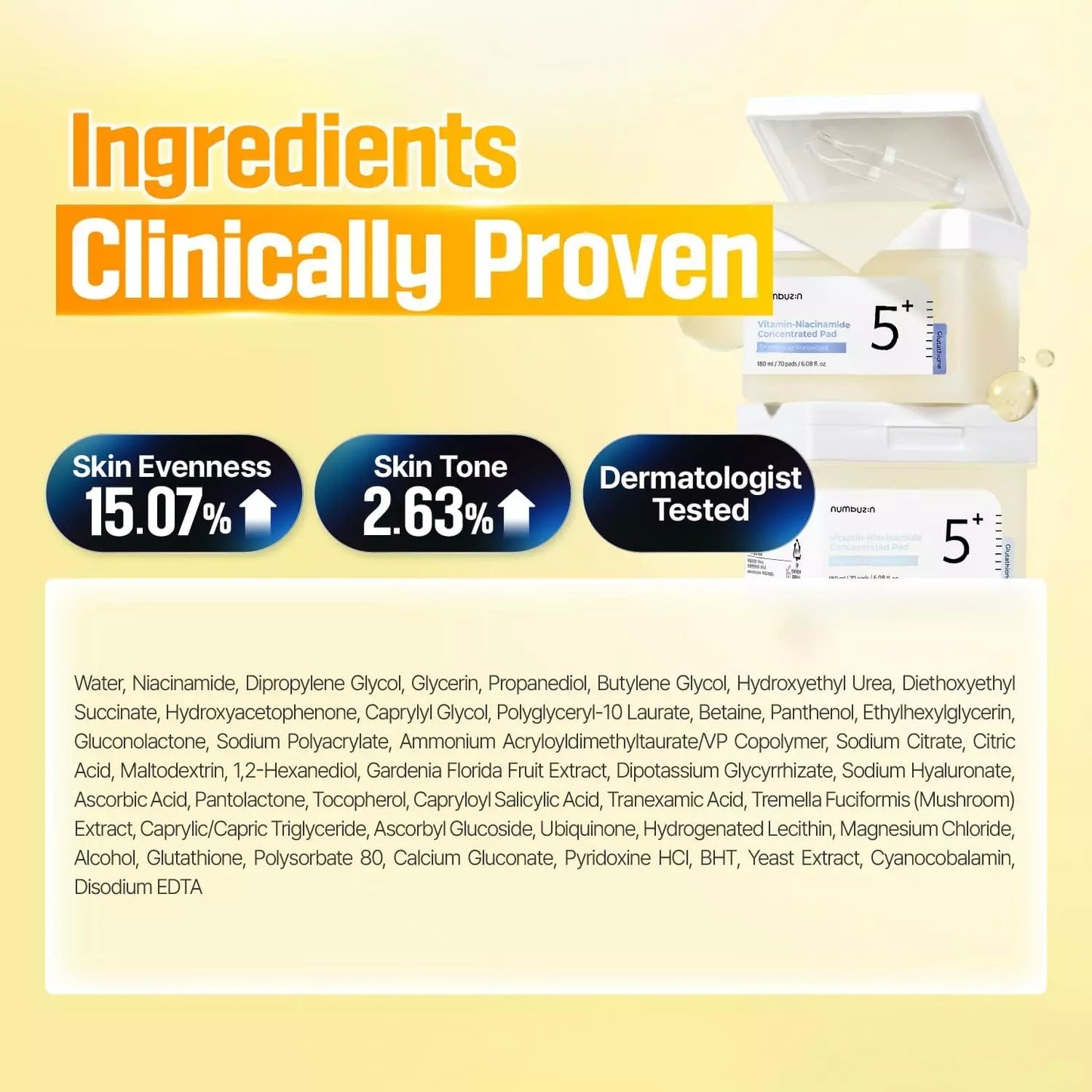 Numbuzin No. 5 Vitamin Niacinamide Concentrated Pad - 70 Pads