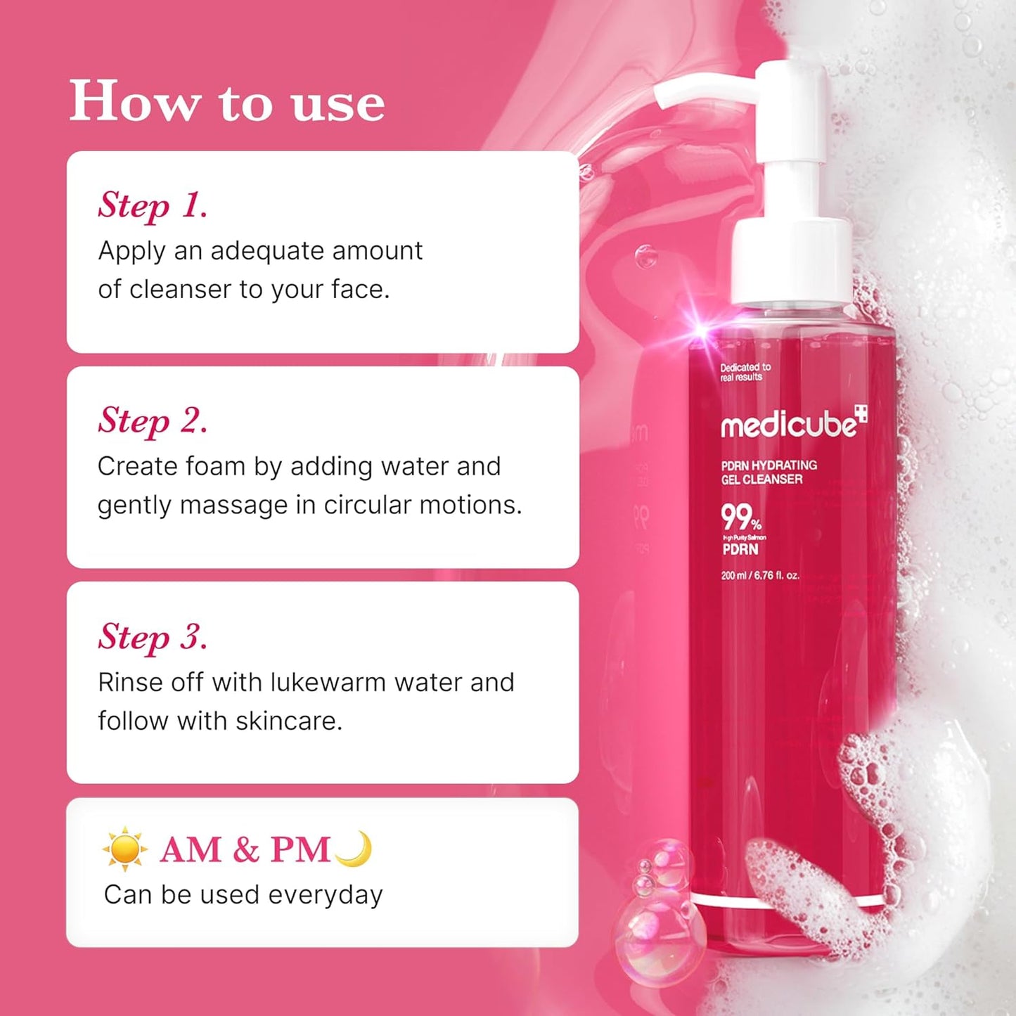 medicube PDRN Hydrating Gel Cleanser 200ml