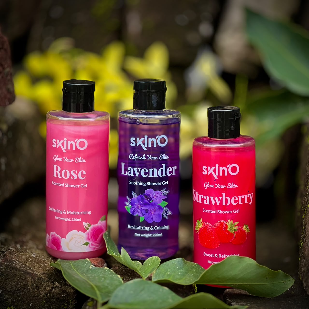 SkinO Glow Your Skin Strawberry Scented Shower Gel (220ml)