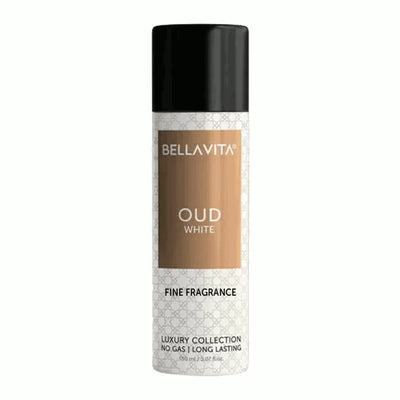 Bella Vita OUD White Fine Fragrance Luxury Body Spray 150ml can
