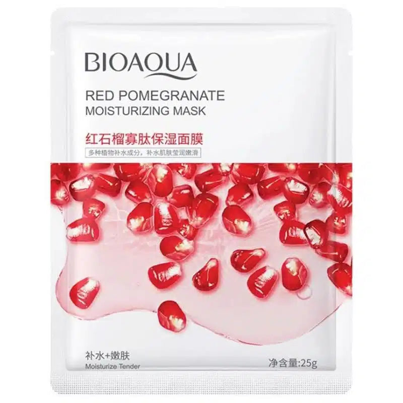 Bioaqua Red Pomegranate Moisturizing Face Sheet Mask 25g pack front