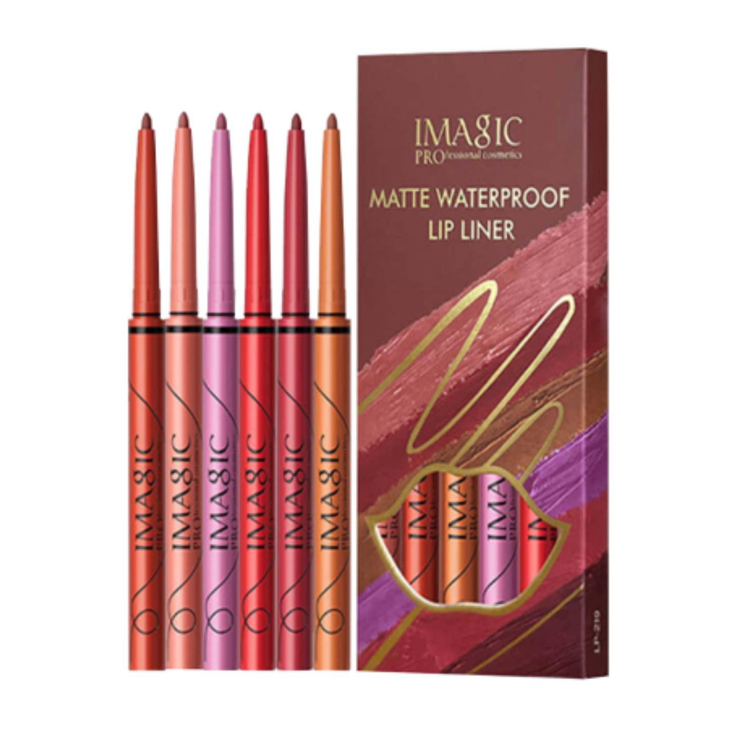Imagic Matte Waterproof Lip Liner - 6 pcs