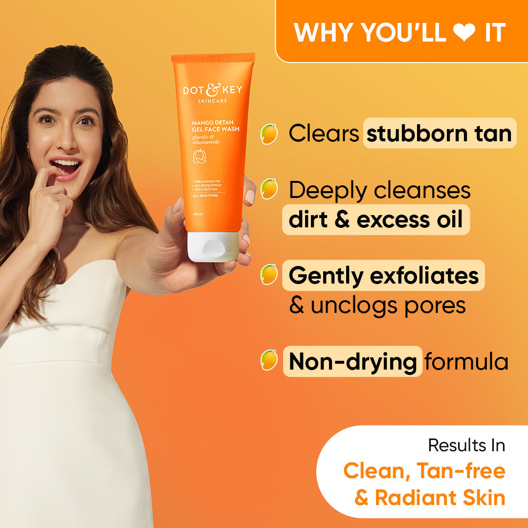 Dot & Key Mango Detan Gel Face Wash (100ml)