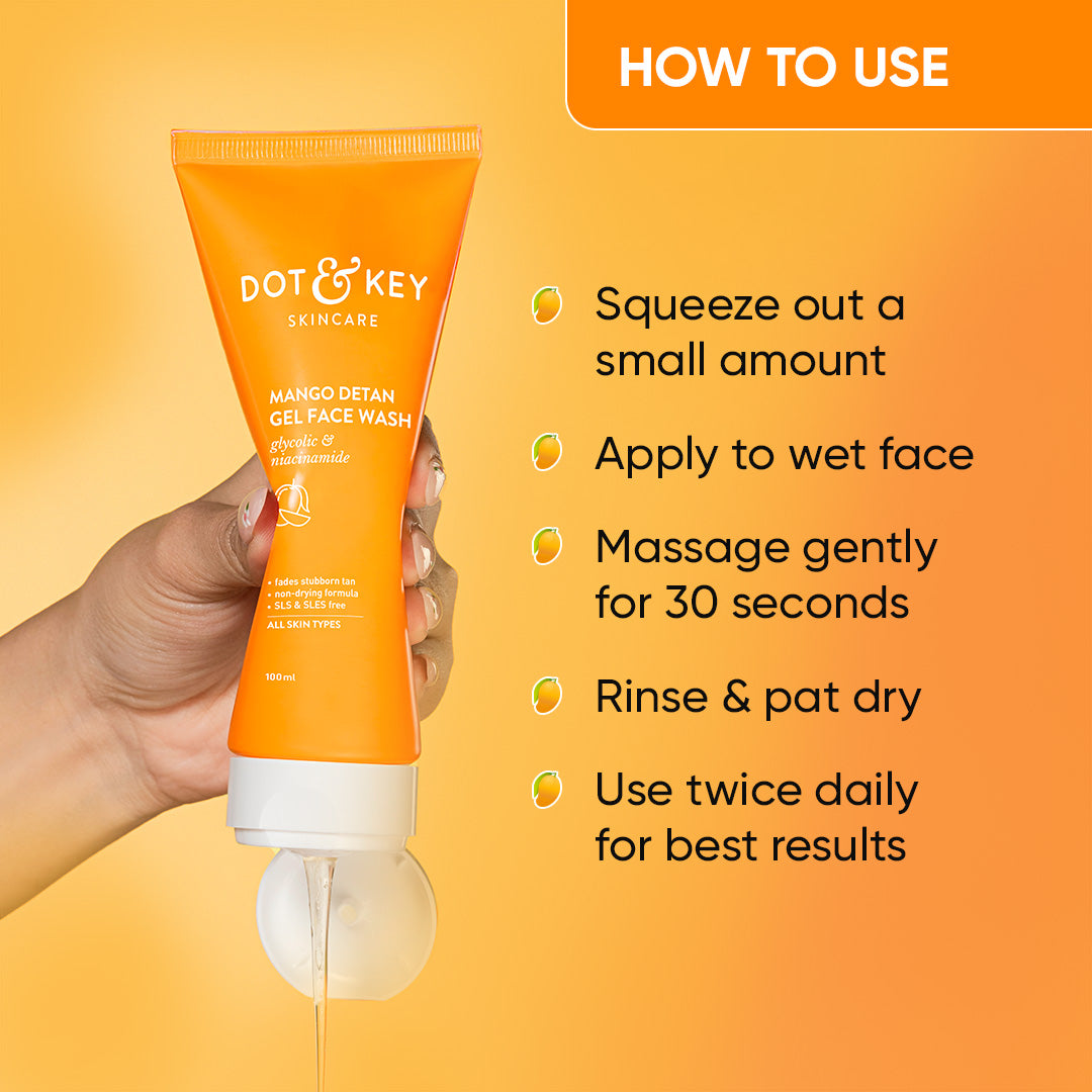 Dot & Key Mango Detan Gel Face Wash (100ml)