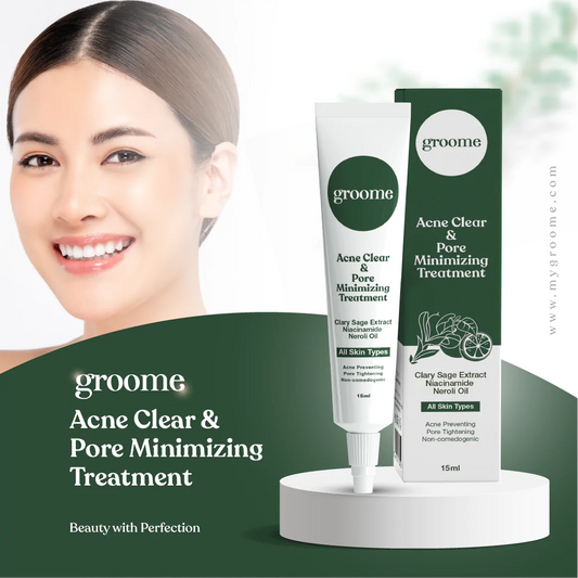 Groome Acne Clear & Pore Minimizing Treatment (15ml)