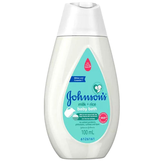 Johnson's Milk+Rice Hair & Body Baby Bath (100ml)
