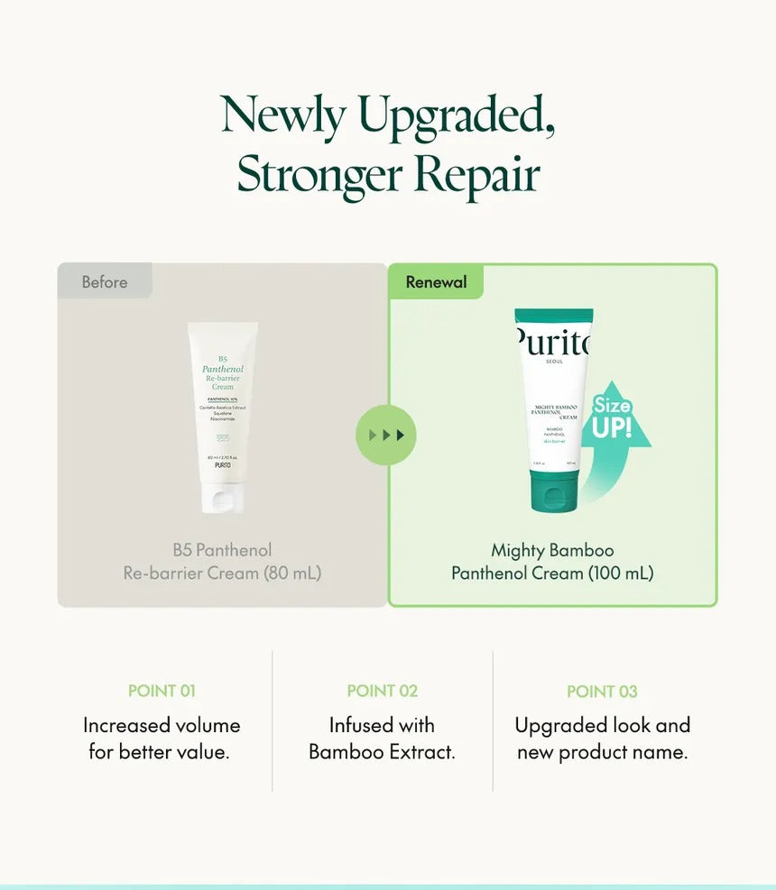 PURITO SEOUL Mighty Bamboo Panthenol Cream (100ml)