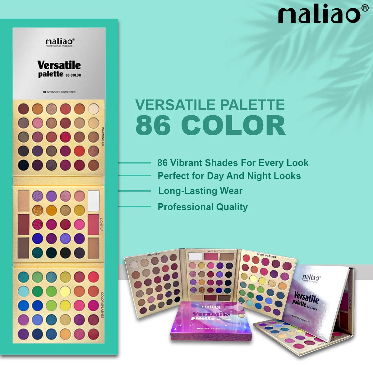 MALIAO Versatile Intensely Pigmented 86 Colors Eyeshadow Palette
