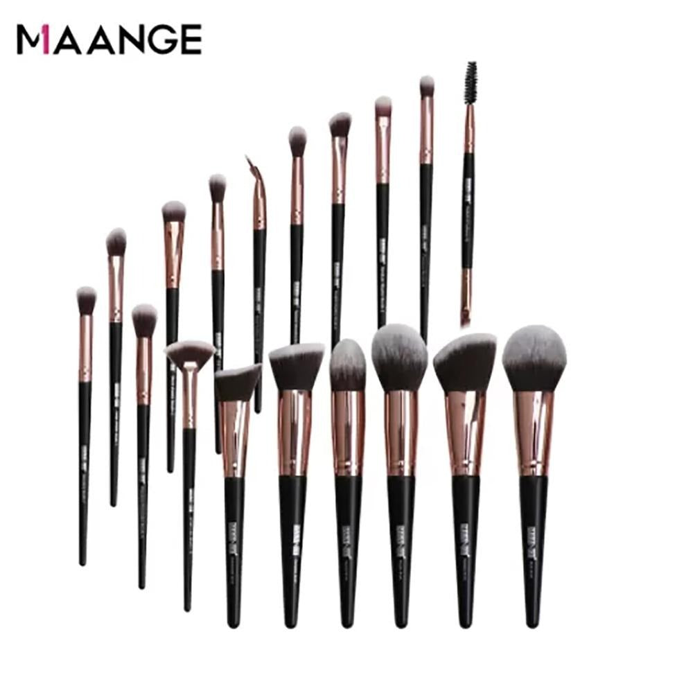 MAANGE 18 Pcs Makeup Brushes Set – Black Color