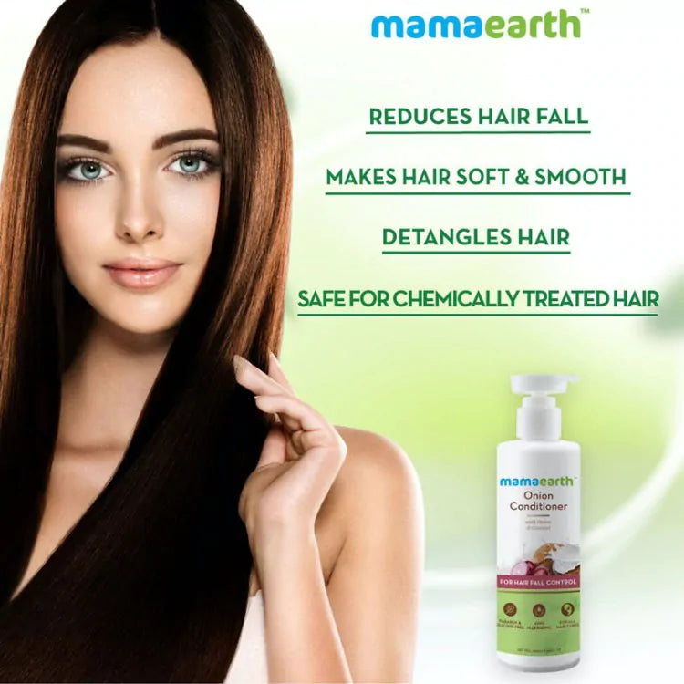 Mamaearth Onion Conditioner For Hair Growth & Hair Fall Control With Onion & Coconut (250ml)
