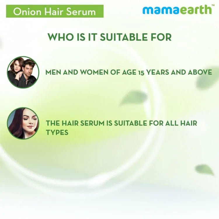 Mamaearth Onion Hair Serum With Onion & Biotin For Strong, Frizz-Free Hair (100ml)