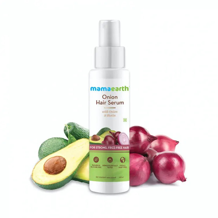 Mamaearth Onion Hair Serum With Onion & Biotin For Strong, Frizz-Free Hair (100ml)