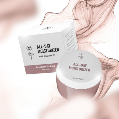 Skin Cafe moisturizer – All-Day Moisturizer with Niacinamide 50gm jar and box