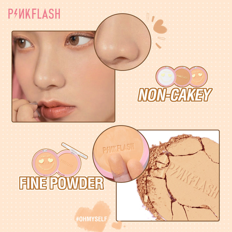 PINKFLASH Lasting Matte Pressed Powder - Shade 222